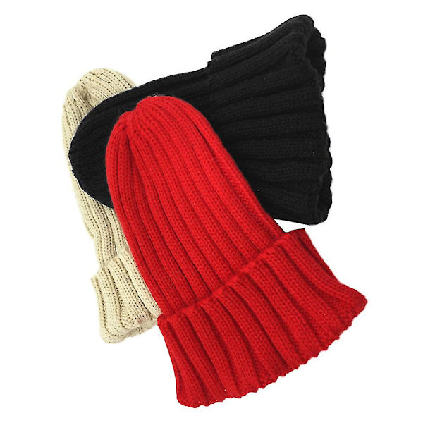 1 stk. Sort Vinter Efterår Damehue Varmer Bonnet Casual Hat