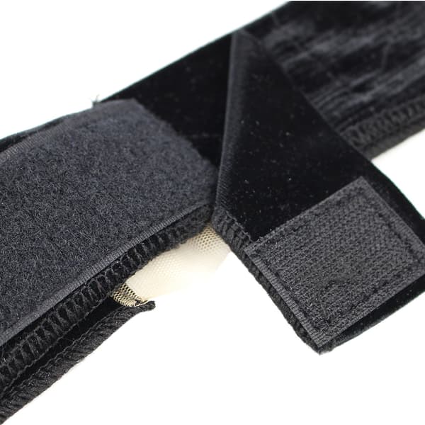 2-pack justerbart sammetsperukband utan glid för peruker (mörkbrun)