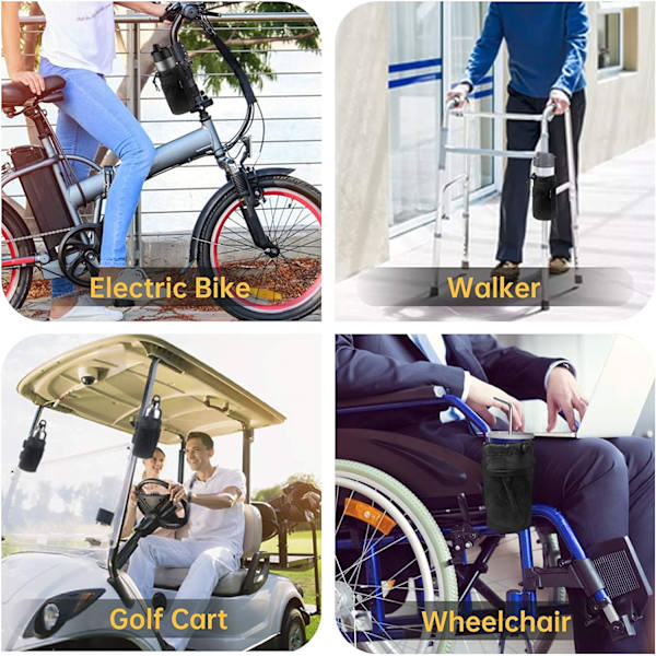 2-pack mugghållare för cykel, scooter och rullstol, vattenflaska