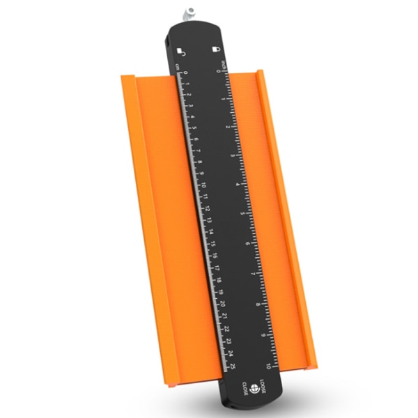 25cm Kontur Gauge med Dobbel Lås Orange Plastkjerne Kontur