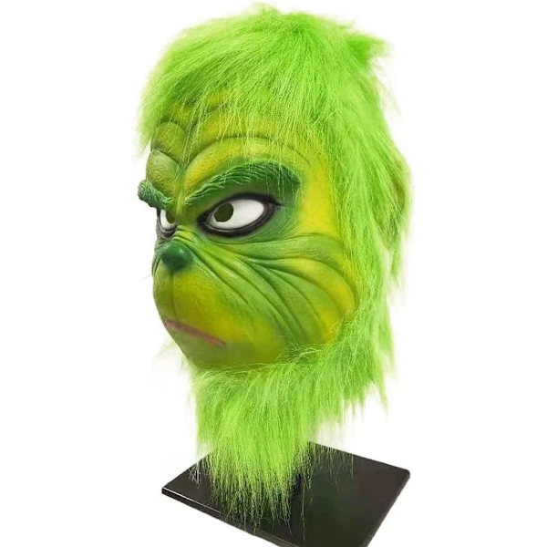 Jul Maske Grøn Cosplay Maske Voksen Plys Jul Dragt Cos