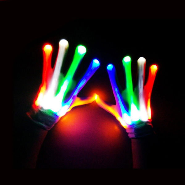 LED Handsker Jul Cool Legetøj Børn LED Handsker Glødende Handsker Gl