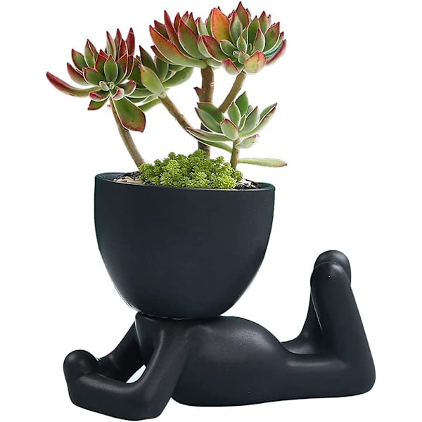 Keramisk blomkruka, Kreativ Suckulent Planter Blomkruka, Liten P