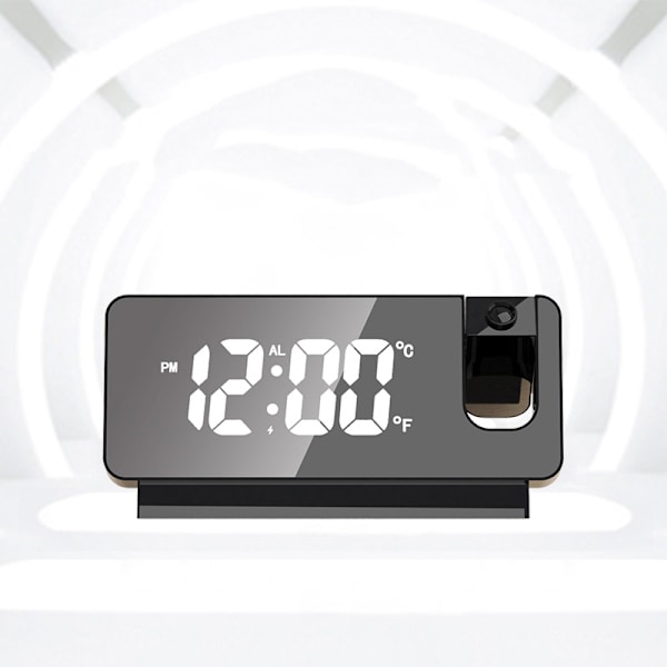 1 stk. farve lys projektion loft alarm ur - stikmodel