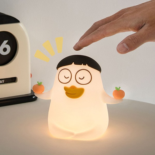 (Hat) Pat Duck Silikonenatlys Soveværelse Sengekants Sød Ornament