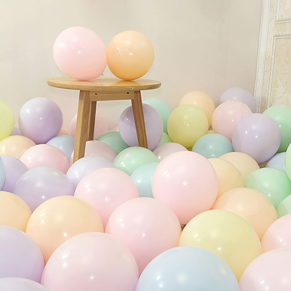 Pink Balloner, 100 Multifarvede Balloner, Tilfældige Farver Matte Latex