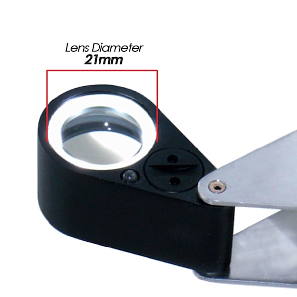 10x + UV-valo Mini Folding Jewel Magnifier Eye Jewelry Loupe f