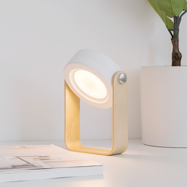 Vit dimbar touch-lampa för sängbord, bärbar sänglampa B