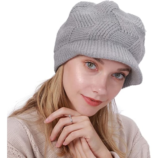 Dame Vinter Warm Hat Heklet Slouchy Beanie Strikket Caps med