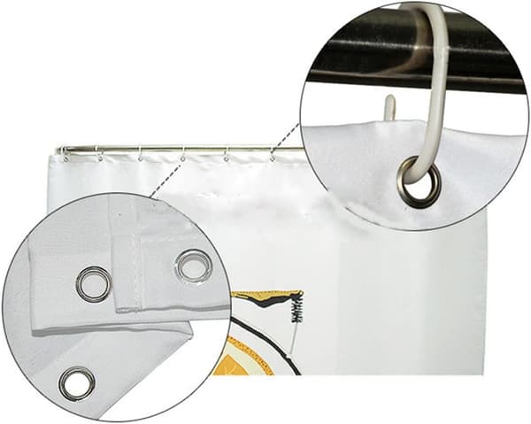 Et sæt (farverig elefant, ca. 180*180cm) Design Shower Curta