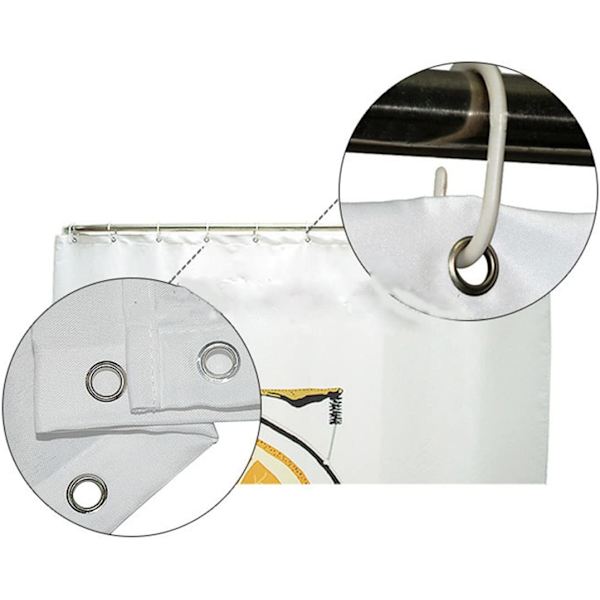 Ett set (glad elefant, ca 180*180cm) Design Duschdraperi,