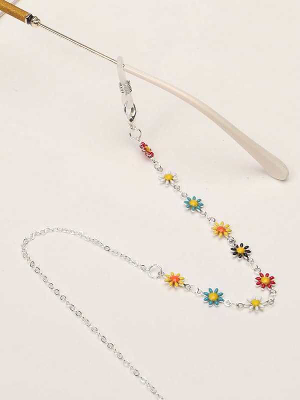 Fargerik Daisy Brillekjede