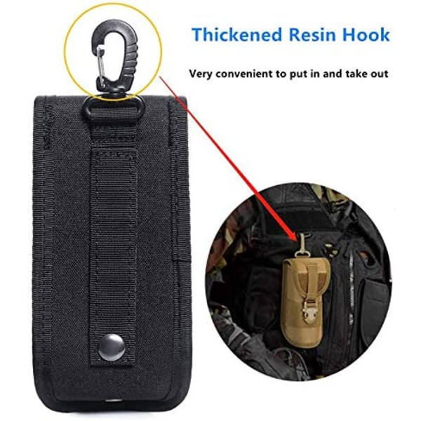 Clay Color-Molle Brilleetui Udendørs Holdbar Taktisk Taske Solbriller Etui Hær Style Lommelygte Taske med Spænde C