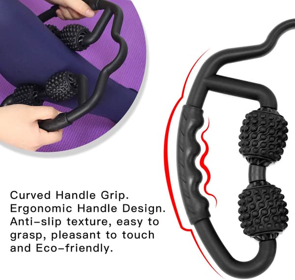 （sort）Cellulite Massager, Massage Roller til Ben, Læg og Lår