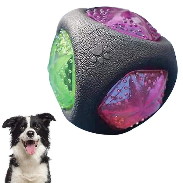 LED hundeball, sprettaktivert lys opp hundeball.