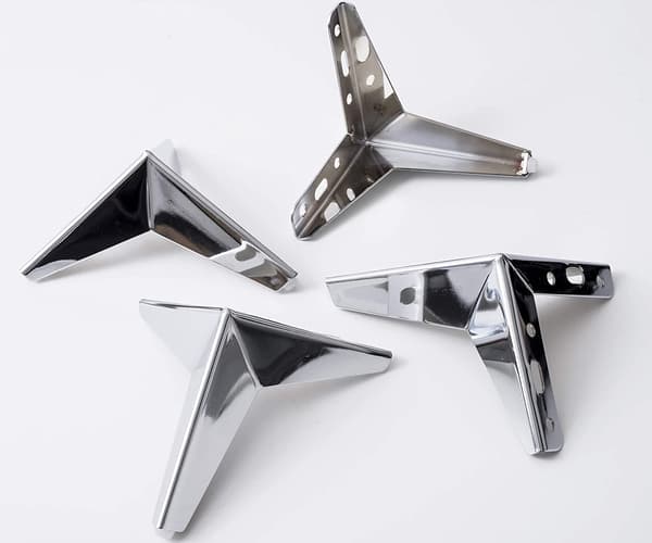 4 Modell Möbler och Soffa Ben Set om 4 Metall Ben - Elegant De
