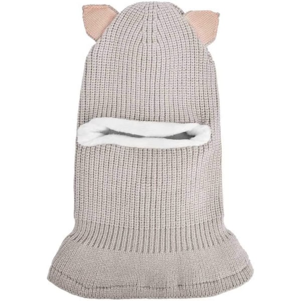 Baby Flicka Pojkar Vinter Varma Halsduk Sjal Mössa Stickad Söt Ansikte C