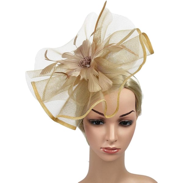 (Guld) Mesh bröllop bikini damhatt kreativa modeller bal hår