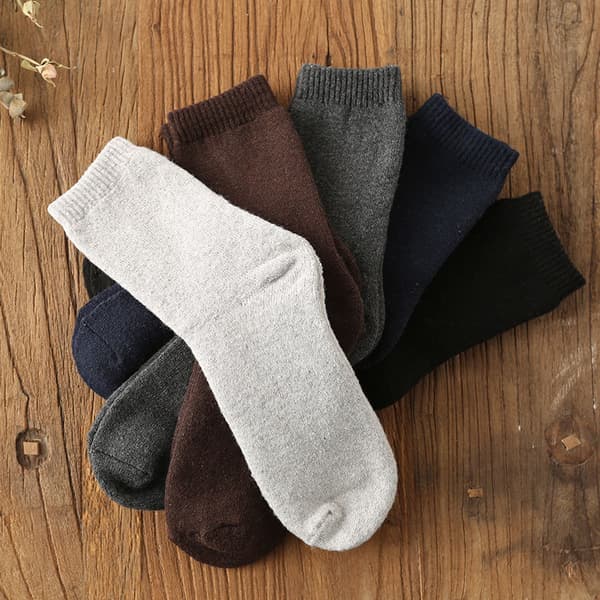 5 par vintervarma strumpor herrars plus fleece tjock ull te