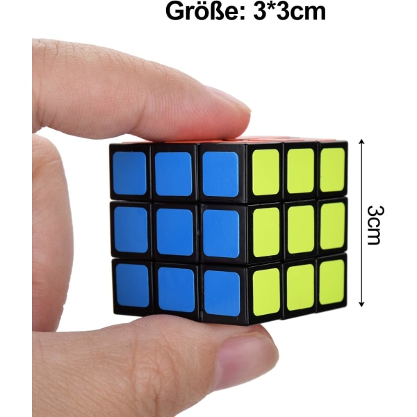 16 Mini Magic Cube -kuution set 3 x 3 x 3 cm - lahja lapsen syntymäpäiväksi