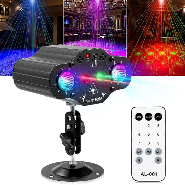 Stage DJ Party Laser Projektor Disco Voice Control Rød Grøn
