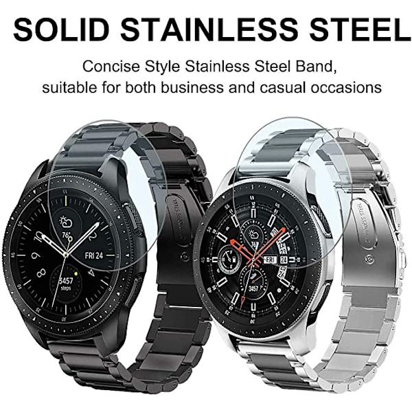 2-pak remme i rustfrit stål til Samsung gear S2/gear sport 20mm