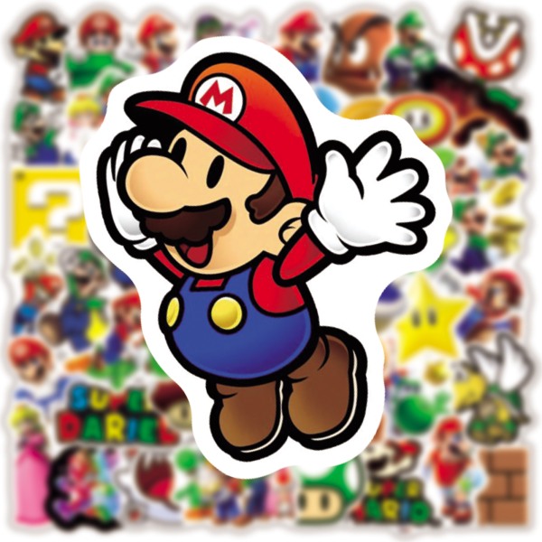 Et Mario-klistermærke med 50 dele Super Mary Graffiti-klistermærke Personliggør