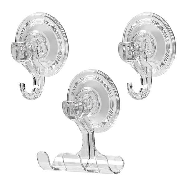 Sterk, ikke-merkende sugekoppkrok Sticky Hook Set (tre kroker)
