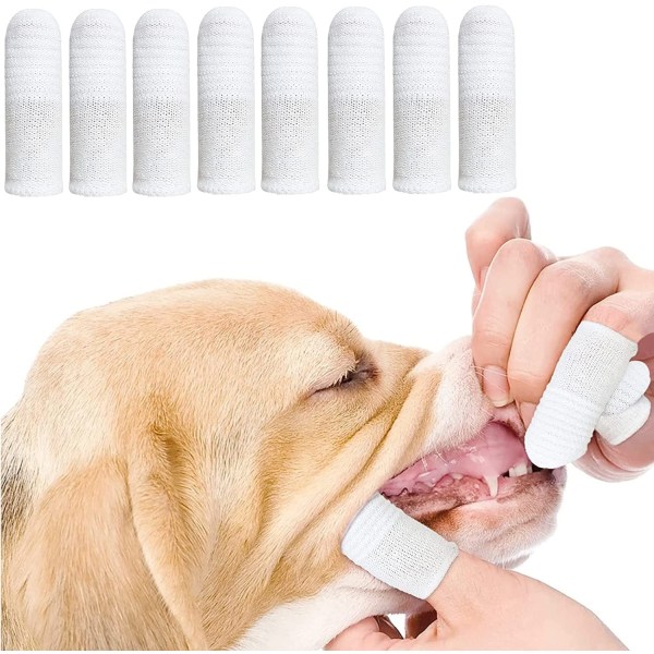 8 kpl Koiran sormihammasharja, kangas Pet Finger -hammasharja lommo