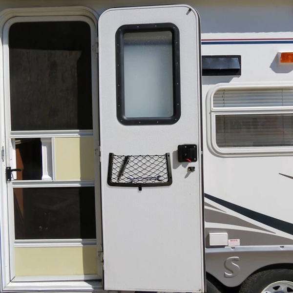 4 stk. Bilopbevaringsnet Campervan, Elastiske opbevaringsnet med plast