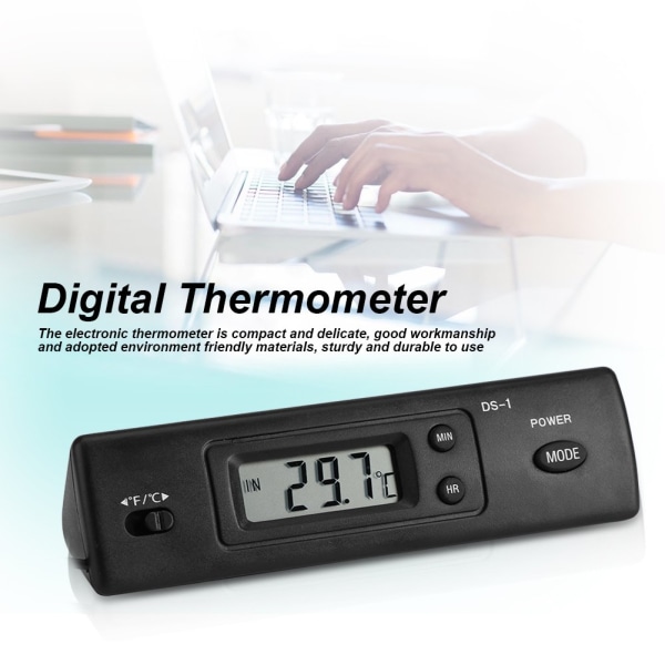 Digital LCD-temperaturmätare Elektronisk termometer Tempera