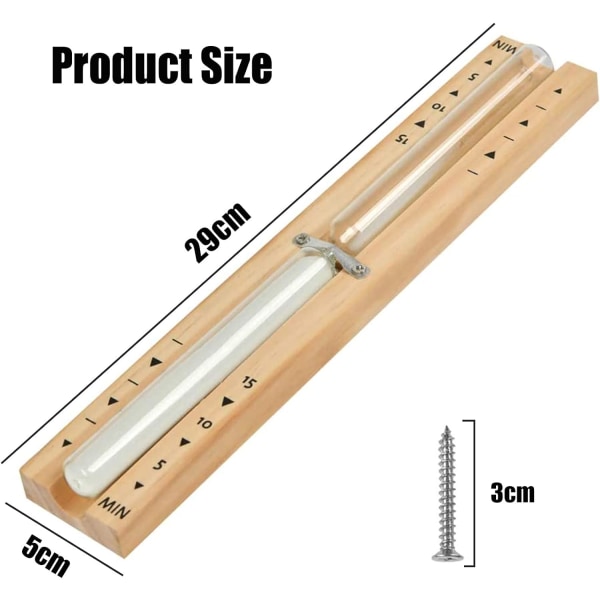 Sauna Timeglas 15 Minutter, Sandur Glas Timer Nedtælling Timeglas