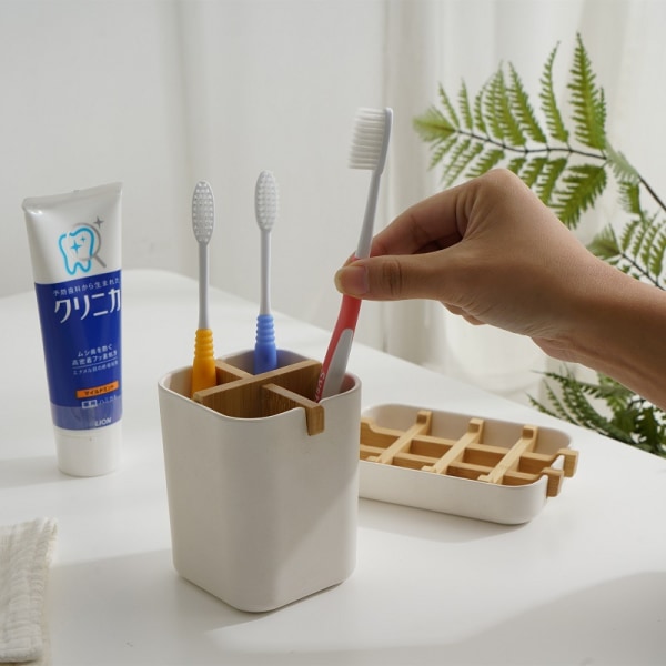 Bambus tannbørsteholder | Multifunksjonell elektrisk tannbru