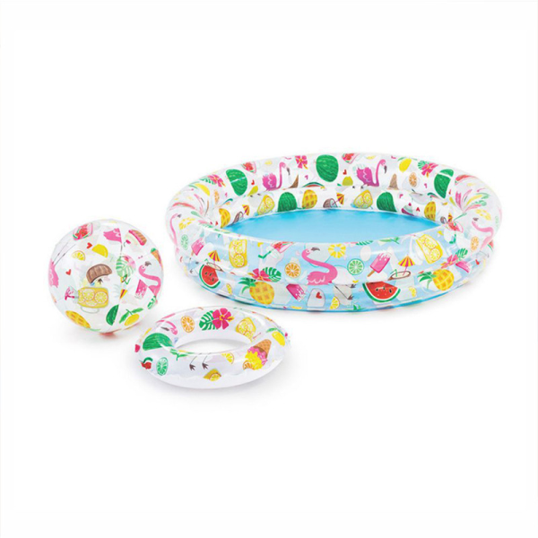 Oppblåsbar stjerner Kiddie 2 Ring Circles svømmebasseng (122cmX25cm