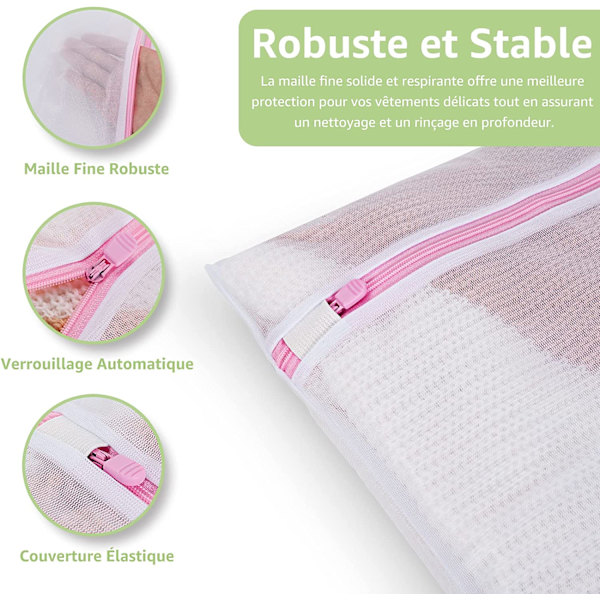 (1XL+2L+2M) 5-pack tvättnät, tvättpåse