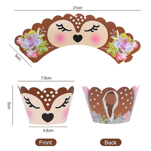 24 sæt standardstørrelse kagekopper cupcake wrapper liner til Bi