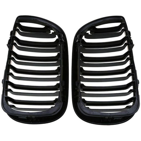Frontgrill til E46 3-serie 4-dørs 4D 2002-2005 LCI Facelift Mat Sort