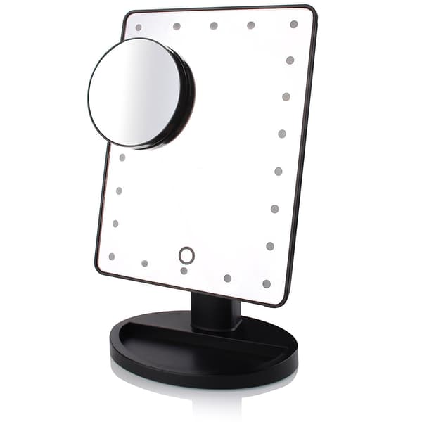 Lighted Mirror, 10X forstørrende LED sminke speil, LED speil, USB