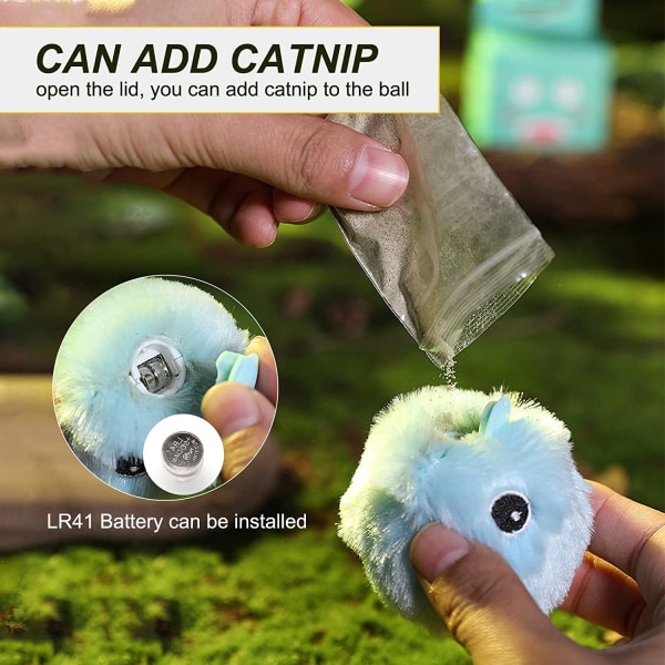 Linnun muotoinen kissanlelupallo kissanminttulla, realistinen interaktiivinen kissa