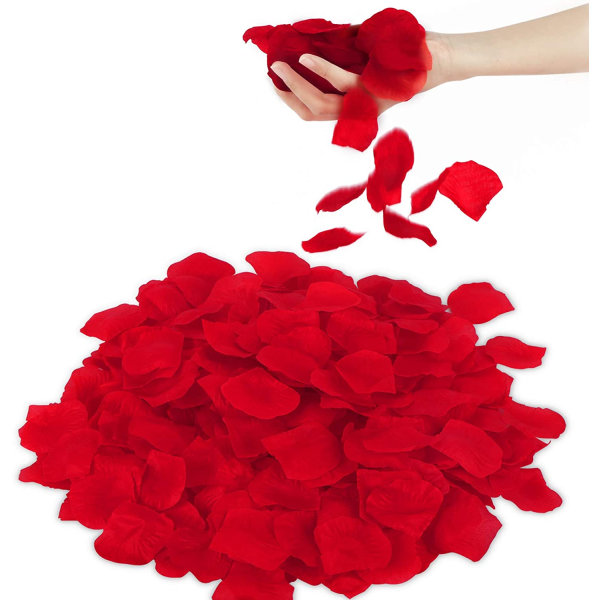 3000 STK Røde roseblader Fake Flower, Rose Petals for Bed & Valen