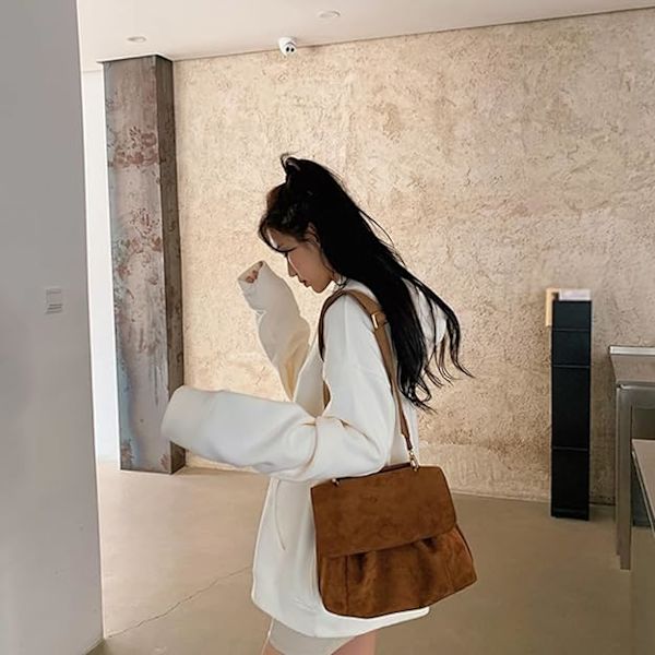 (Brun) Dam Crossbody Väska Justerbar Axelrem Frostad S