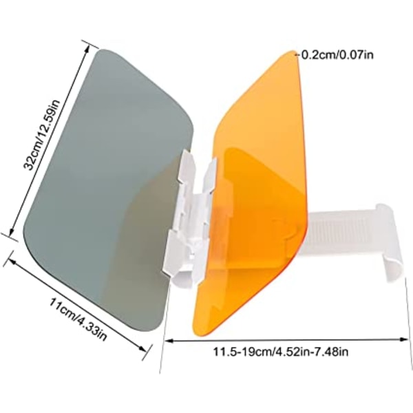 Bilsolskyddsförlängning, 2 i 1 bilsolskyddsförlängare, Anti-Gla