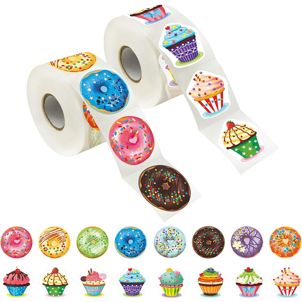 1000 kpl (Jokainen mitta = halkaisija 3,8 cm) Cupcake Donut P