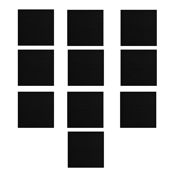 Teppefliser 30 x 30 cm Selvklebende Teppefliser Sklisikre Gjenbrukbare Teppeflater (10 stk) Black