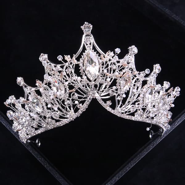 Diamond Crown Headwear (Sølv), Princess Bride Crystal Diamond,