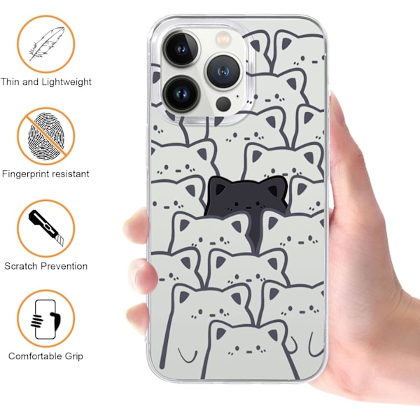 2 KPL Kotelo yhteensopiva Apple iPhone 13 6.1'', Läpinäkyvä suojakotelo