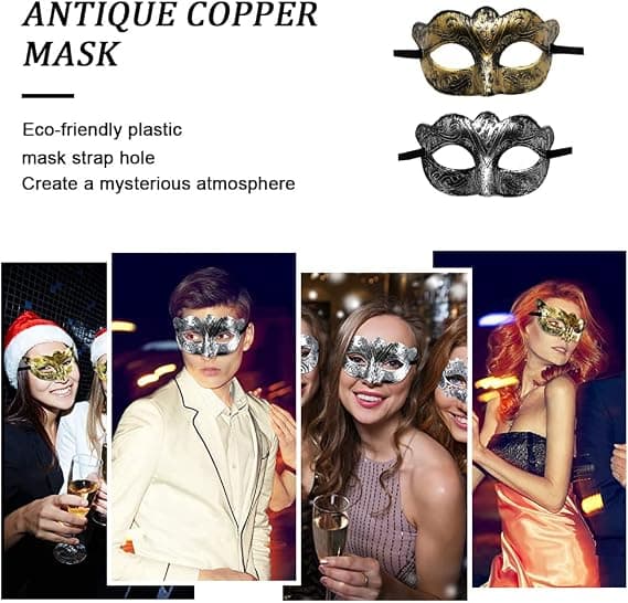 2 stycken karnevalsmaskerader, maskeraddräkter för karneval