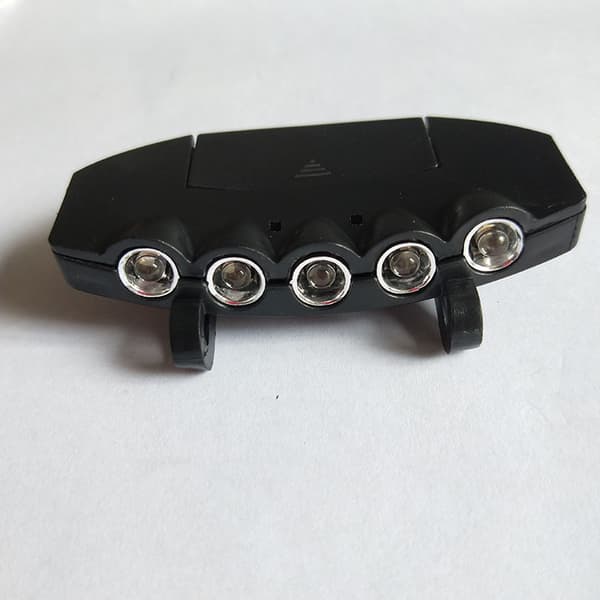Lys 5 LED klipshette hodelykt lommelykt, klipshette lys fiske