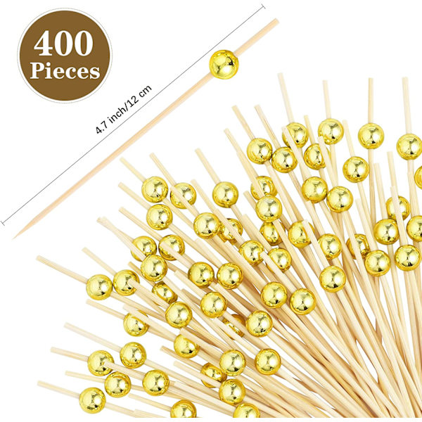 400 kappaletta cocktail-tikkuja alkupaloille helmi Ba