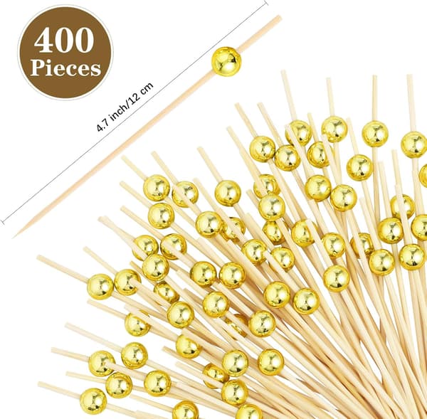 400 stk. cocktailpinde til forretter, perler